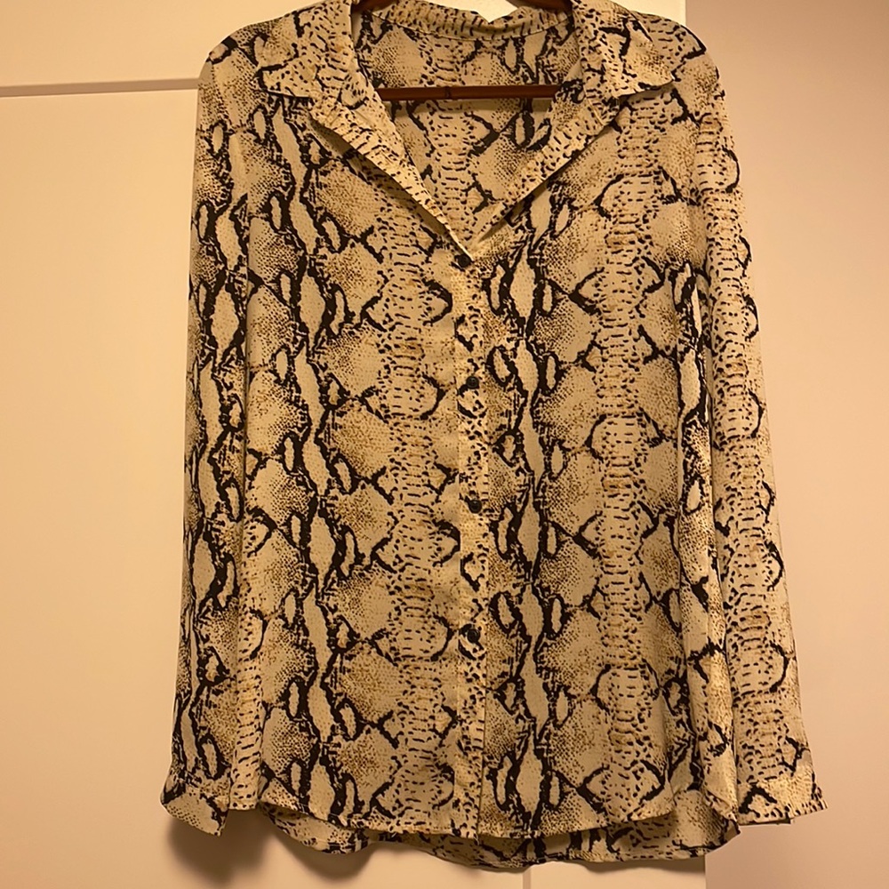 ASOS snake skin print blouse